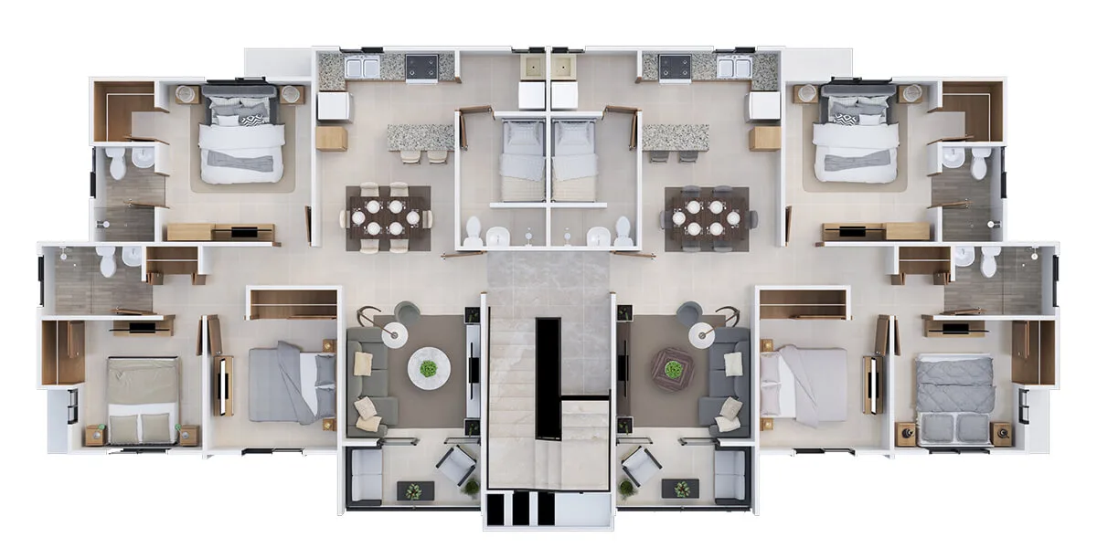 Plano Tipo A - 2do y 3er Nivel