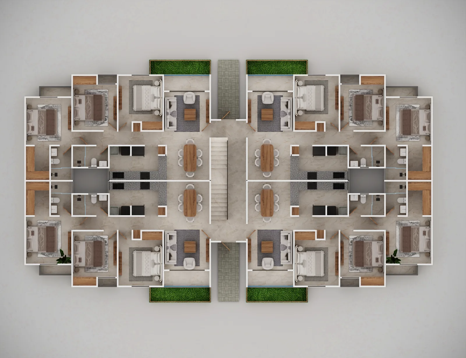 Planta del Edificio B, nivel 1